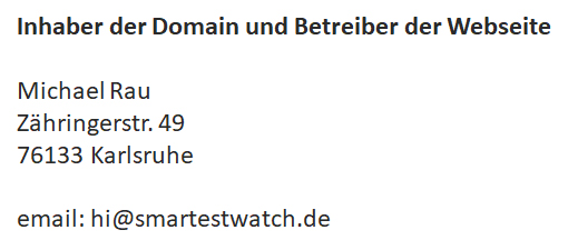Impressum smartestwatch.de